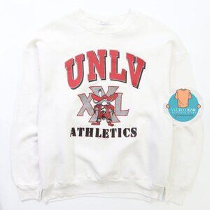 UNLV Runnin Rebels athletics Crewneck Sweatshirt 90s NCAA shirt XXL white